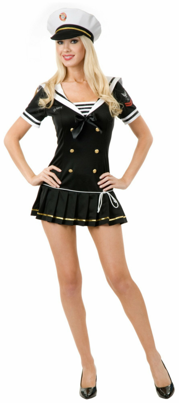 Navy Brat (Black) Adult Costume - Click Image to Close