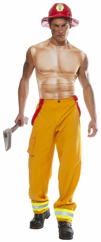 Firefighter Dude Adult Costume - Click Image to Close