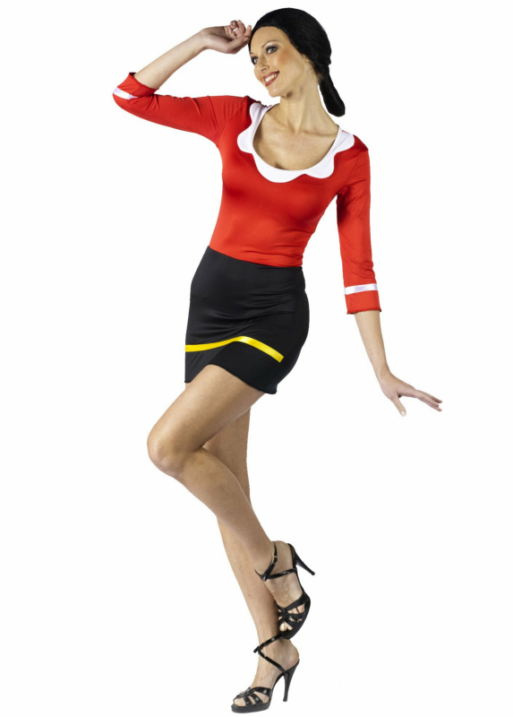 Sexy Olive Oyl Adult Costume - Click Image to Close