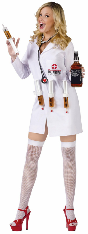 Dr. Shots Female Adult Costume - Click Image to Close