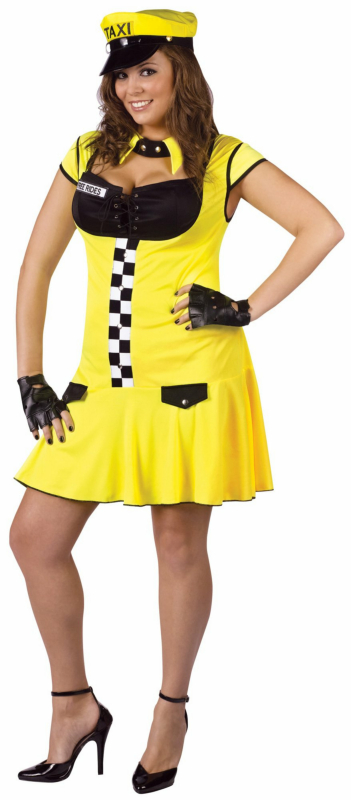 Sexy Cabbie Adult Plus Costume - Click Image to Close