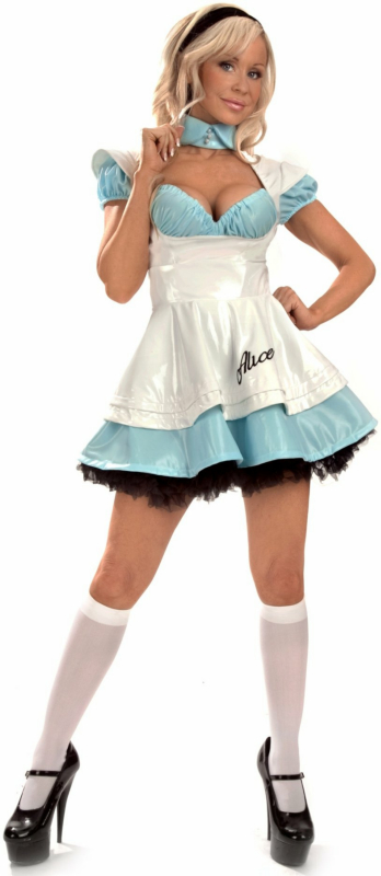 Vinyl Alice Adult Costume - Click Image to Close