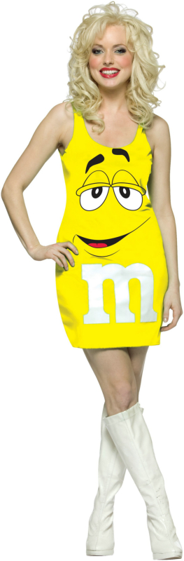 M&M Yellow Tank Dress Adult Costume