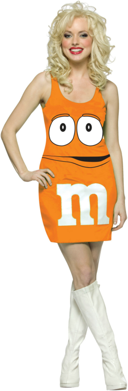 M&M Orange Tank Dress Adult Costume