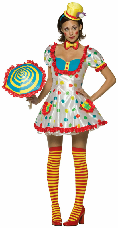 Clown (Female) Adult Costume - Click Image to Close
