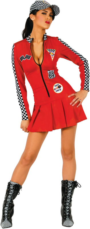 Racer Girl Adult Costume - Click Image to Close