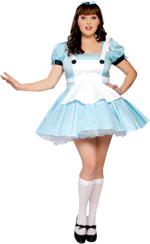 Miss Alice Adult Plus Costume - Click Image to Close