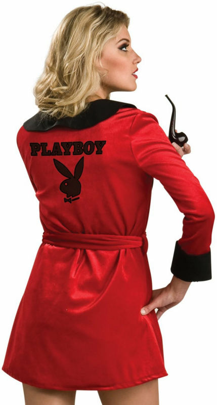 Playboy Ladies (Burgundy) Smoking Jacket Adult Costume