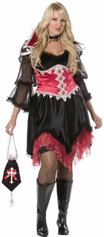 Vampira Adult Plus Costume - Click Image to Close