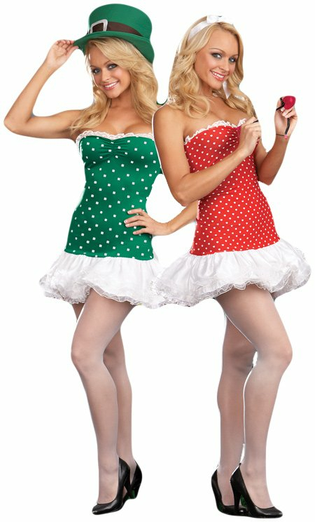Struck By Luck Reversible Cupid/Leprechaun Adult Costume - Click Image to Close