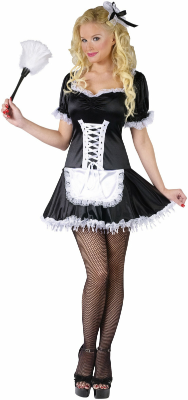 Lacy French Maid Adult Costume - Click Image to Close