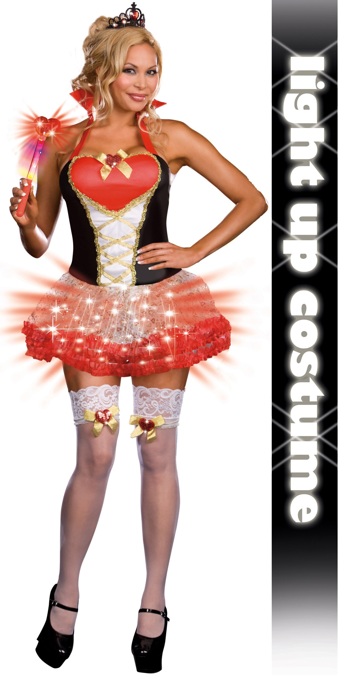 Queen of Heartbreakers (Light-Up) Plus Adult Costume - Click Image to Close