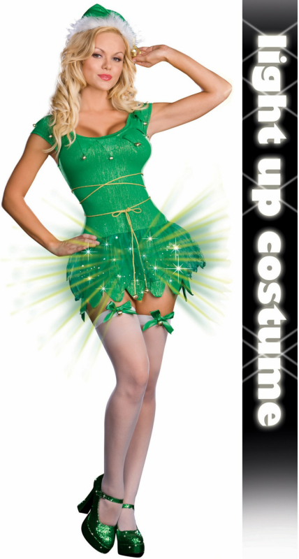 Electric Elf (Light-Up) Adult Costume - Click Image to Close
