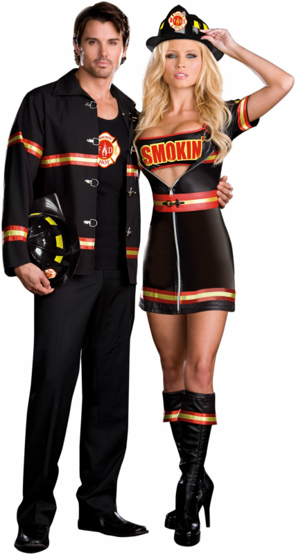 Smokin' Hot Fire Department Woman Adult Costume - Click Image to Close