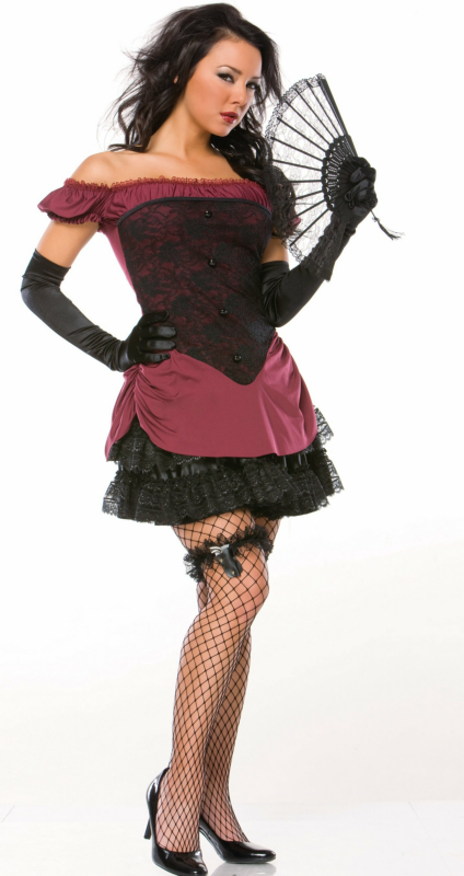Sexy Saloon Girl Adult Costume - Click Image to Close