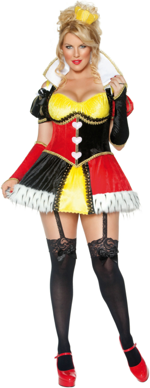 Whimsical Queen of Hearts Adult Plus Costume