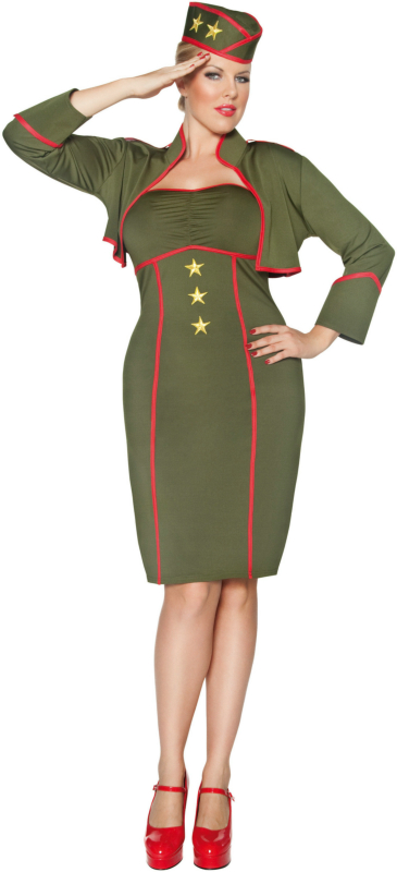 Army Girl Adult Plus Costume - Click Image to Close