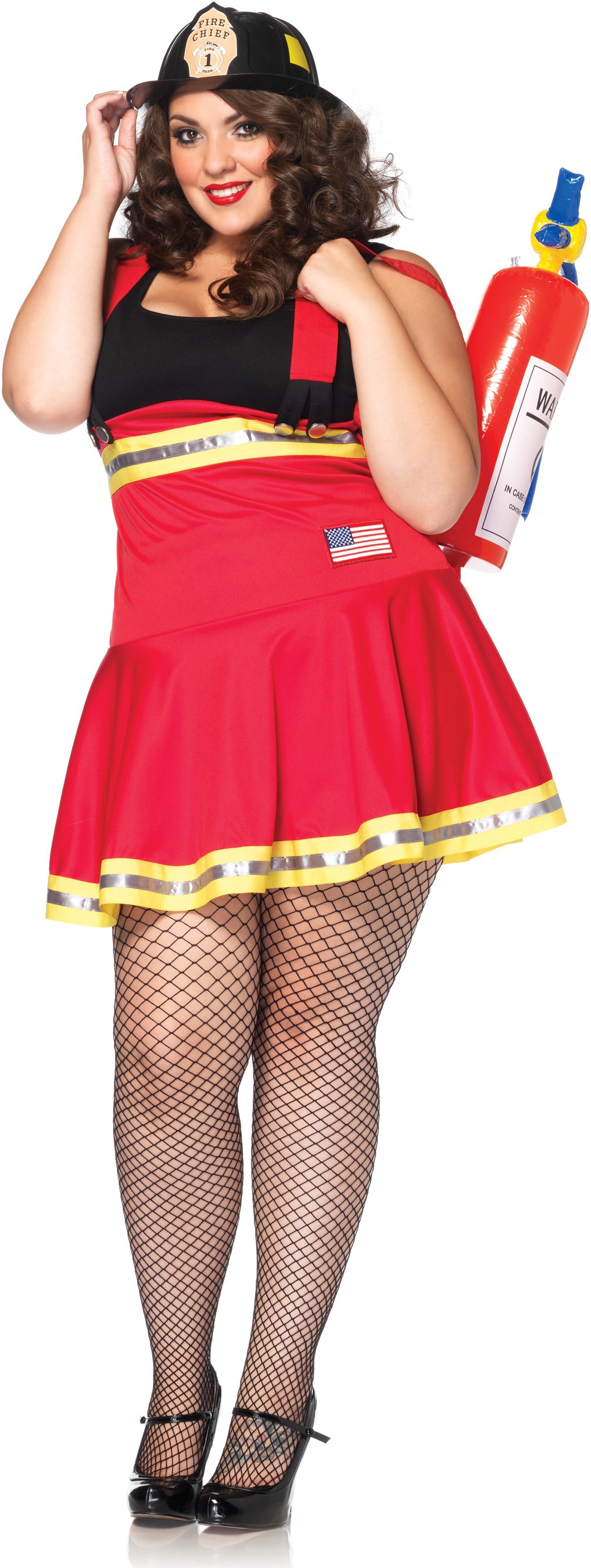 Three Alarm Hottie Adult Plus Costume - Click Image to Close