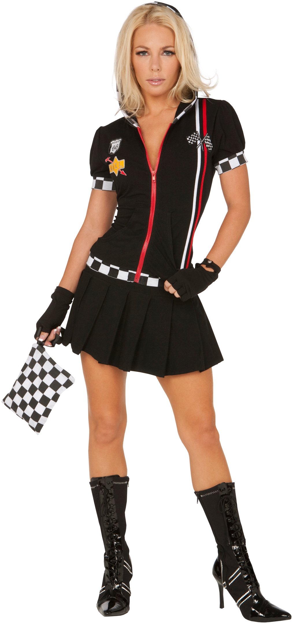 Pit Crew Princess Adult Costume - Click Image to Close