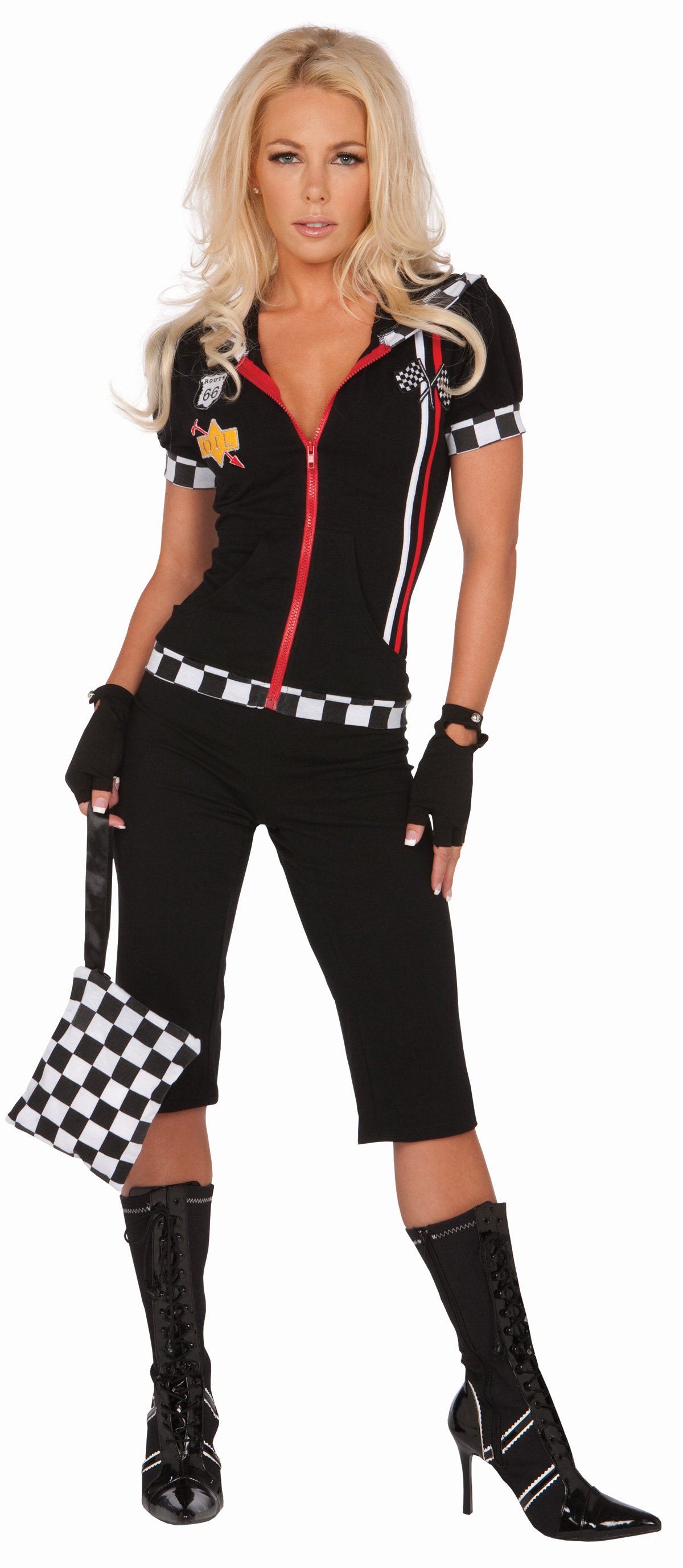 Pit Crew Princess Adult Costume - Click Image to Close