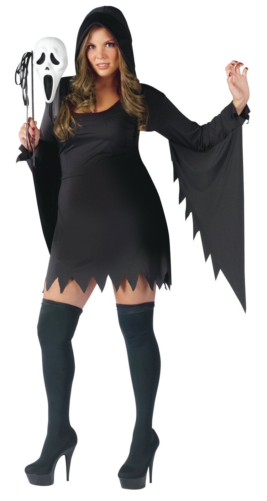 Ghost Face Female Adult Plus Costume - Click Image to Close