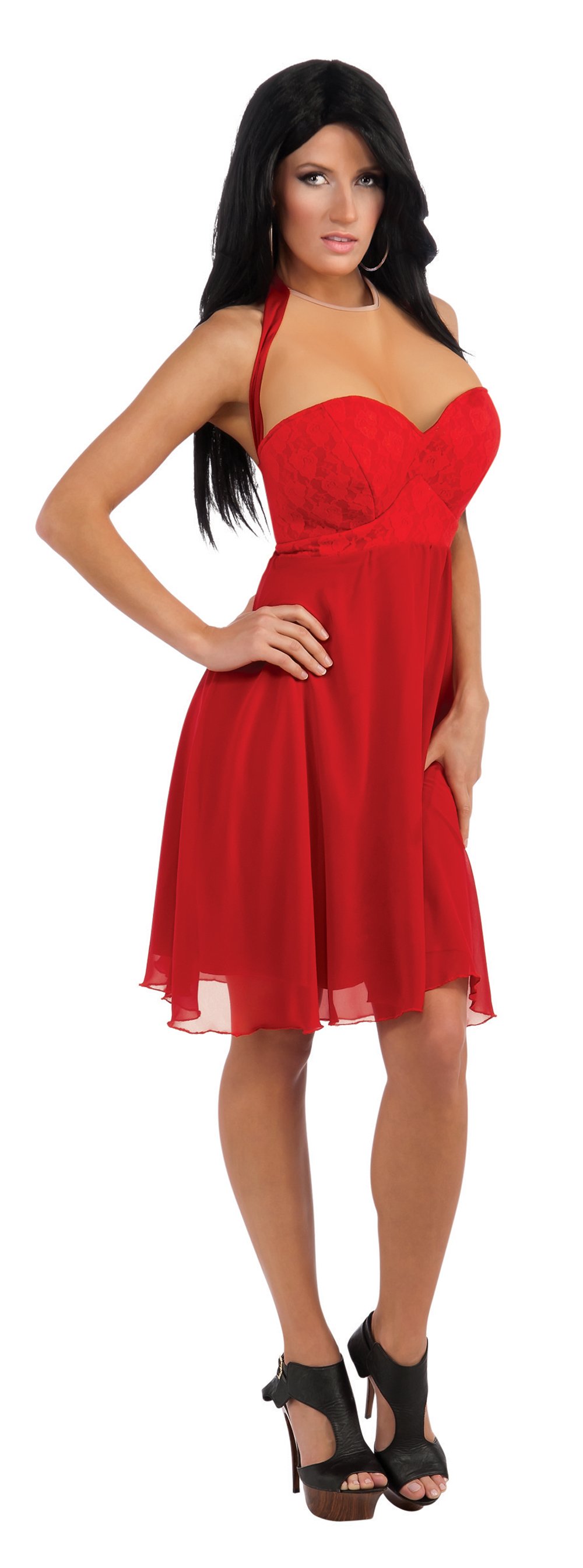 Jersey Shore JWoWW Red Dress Adult Costume - Click Image to Close