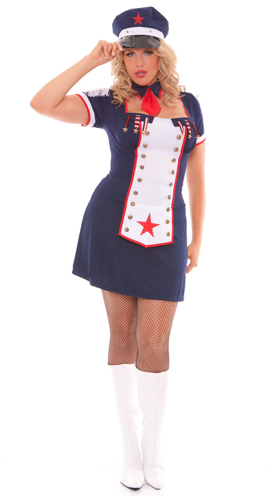 Naval Knockout Adult Plus Costume - Click Image to Close