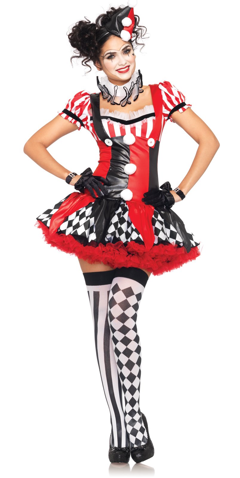 Harlequin Clown Adult Costume - Click Image to Close