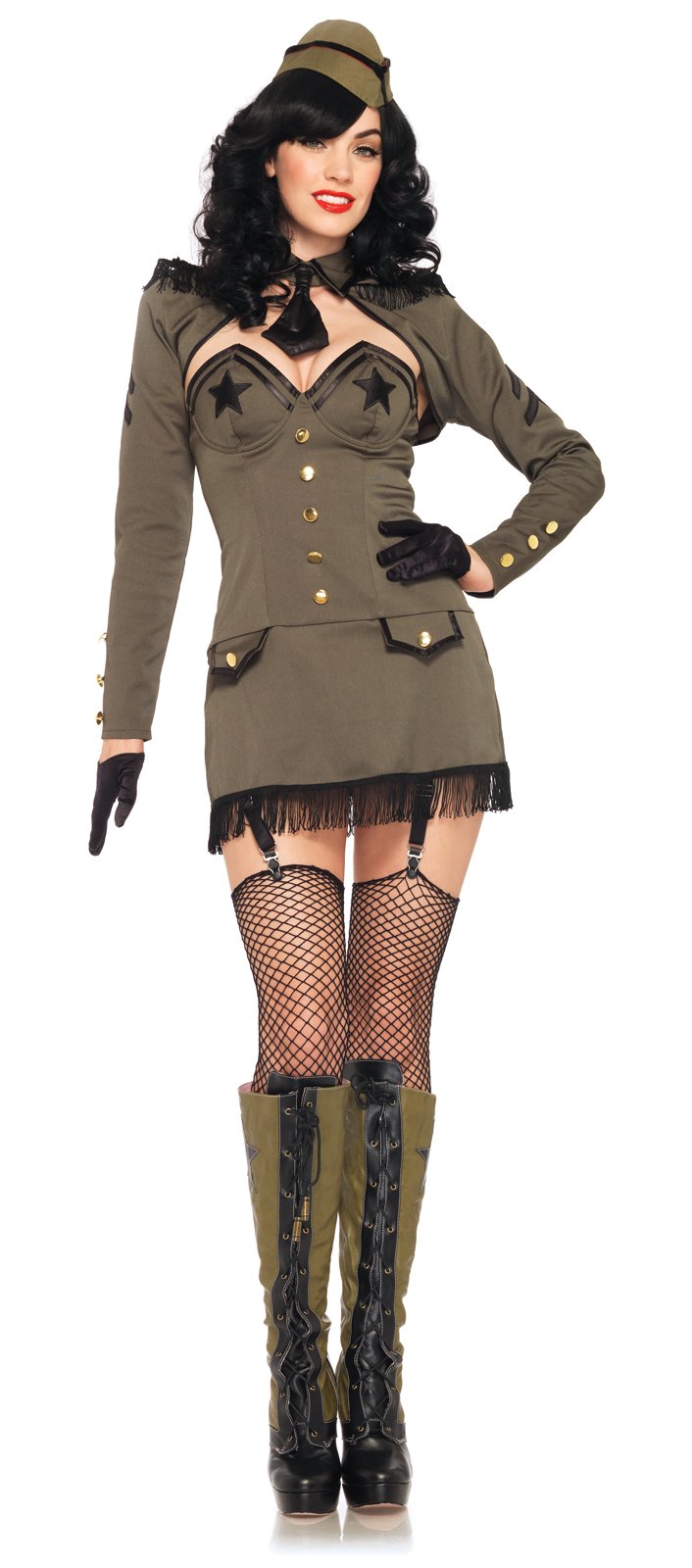 Pin Up Army Girl Adult Costume - Click Image to Close