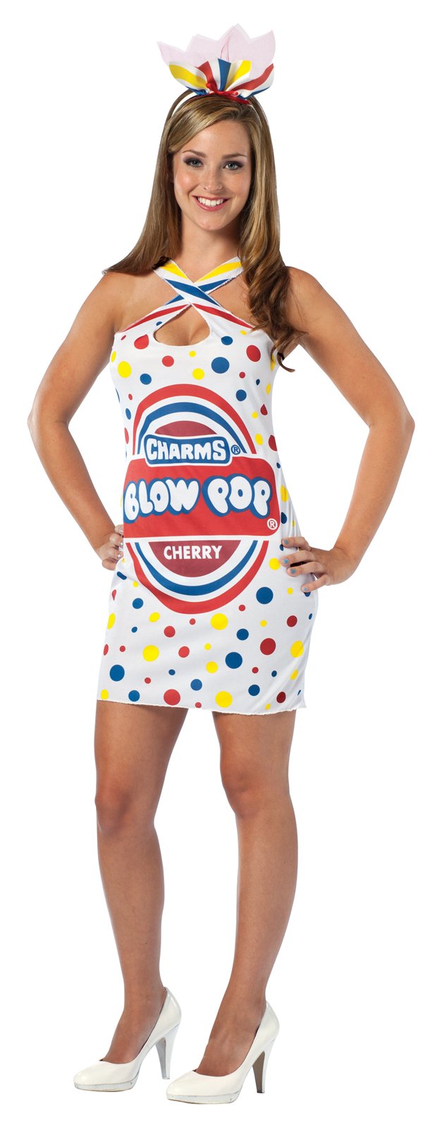 Charms Blow Pop Teardrop Dress Adult Costume - Click Image to Close