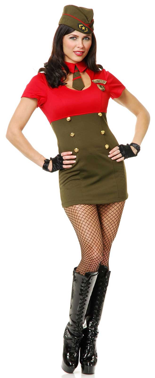 Beautyful Army Babe Adult Costume - Click Image to Close