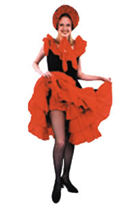 Can Can Dress Adult Costume Size 12 - Click Image to Close