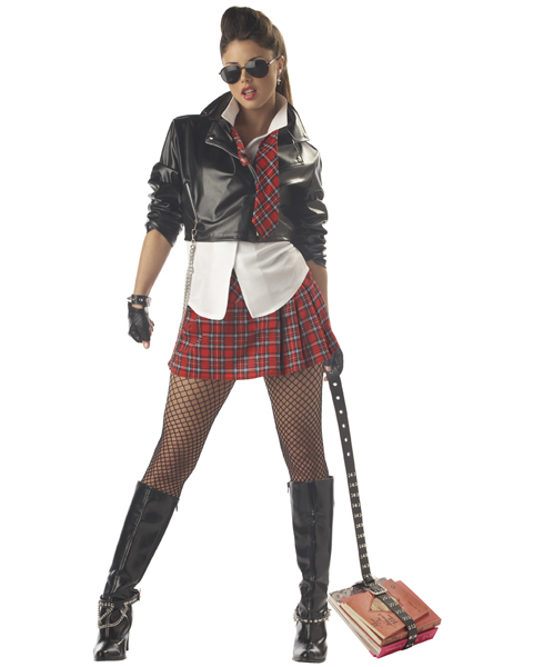 Womens Rebel School Girl Costume - Click Image to Close