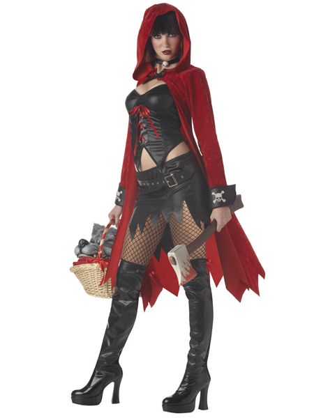 Adult Sexy Rebel Little Red Riding Hood Costume - Click Image to Close