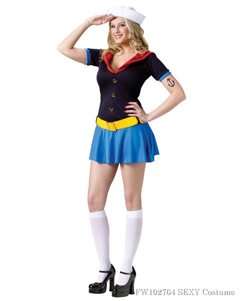 Women's Popeye Sexy Costume - Click Image to Close