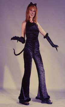 Velvet Fantastic Feline Adult Costume - Click Image to Close