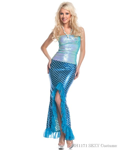 Sexy Sequins Mermaid Womens Costume - Click Image to Close