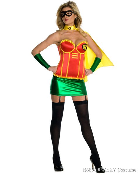 Womens Batman's Robin Costume Adult - Click Image to Close