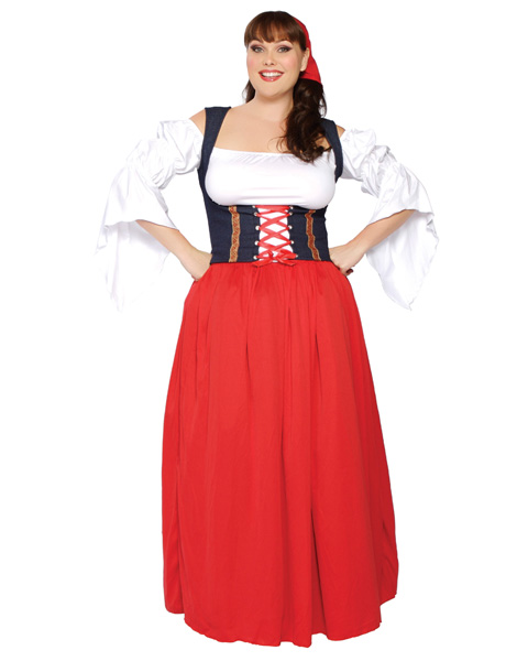 Sexy Adult Plus Swiss Miss Beer Girl Costume - Click Image to Close