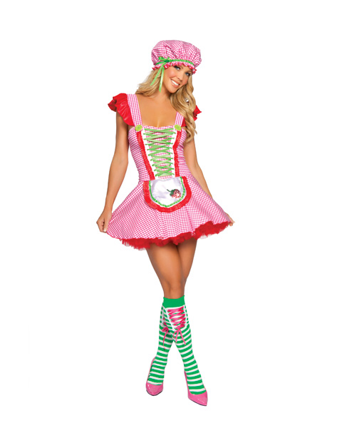 Adult Sexy Strawberry Girl Costume - Click Image to Close