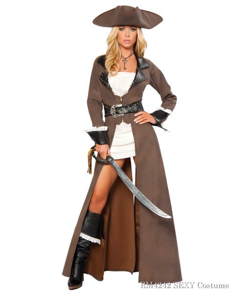 Sexy Deluxe Pirate Captain Women's Costume