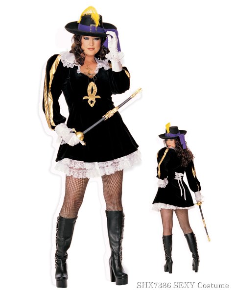 Plus Size Sexy Musketeer For Adult - Click Image to Close