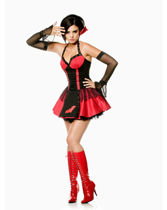 Adult Sexy Goth Vampire Costume - Click Image to Close