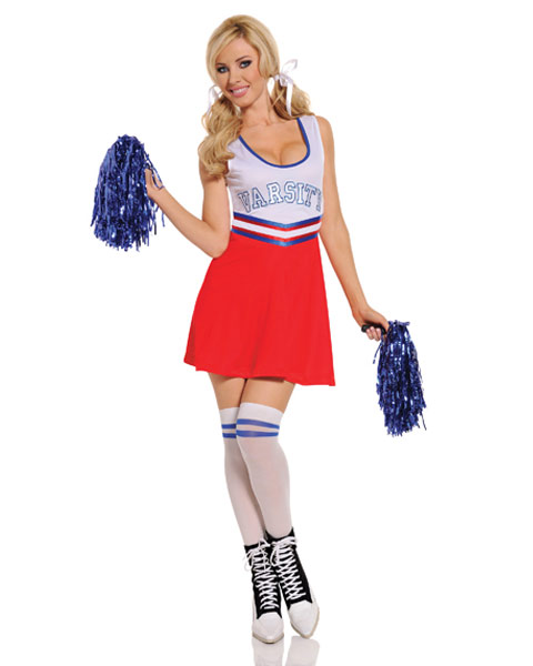 Womens Team Captain Sexy Cheerleader Costume