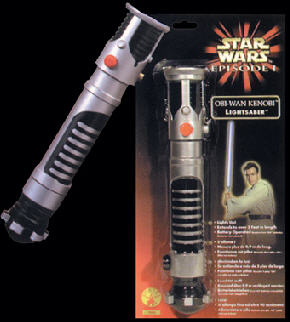 Star Wars Obi Wan Kanobi Blue Light Saber - Click Image to Close