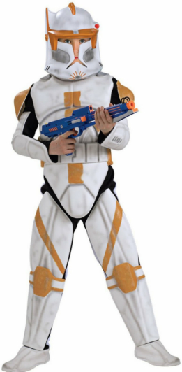 Star Wars Animated Deluxe Clone Trooper Commander Cody Child Cos - Click Image to Close