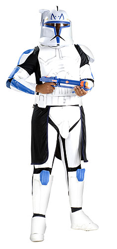 Adult Deluxe Blue Clone Trooper Rex Costume