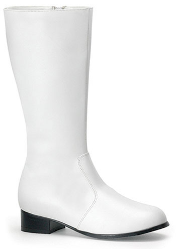 Kids White Costume Boots