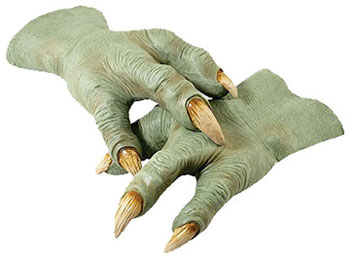 Deluxe Latex Yoda Hands - Click Image to Close