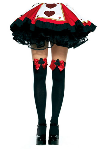 Black Thigh Highs w/ Card Symbol - Click Image to Close